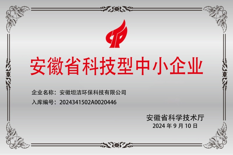 内江安徽科技型中小企业证书